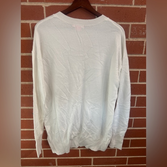 Isaac Mizrahi New York Ivory Crewneck Sweater Women’s Large - Picture 2 of 3